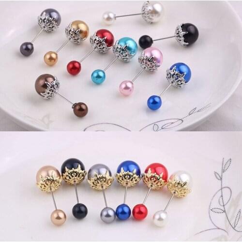 1PCS New Pearls Brooches Pin For Women Safety Scarf Free Cover Hijab Muslim Buckle Simple Sweater Brooches Fashion Jewelry Gift