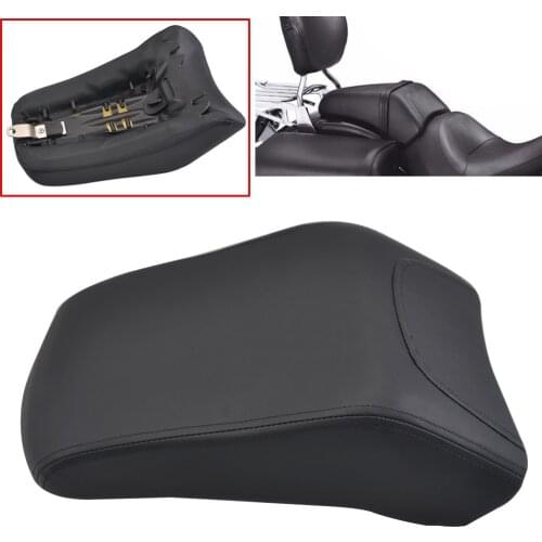 Black Cushion Motorcycle Rear Passenger Seat For Harley Davidson Softail Fat Boy FLSTF 2008-2014