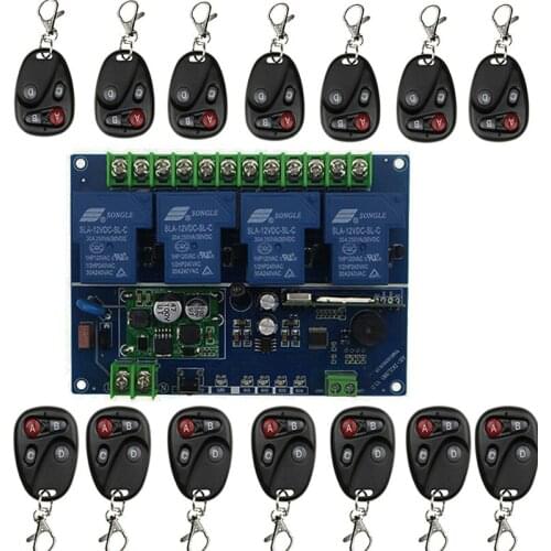 DC12V 24V 36V 48V 30A 4CH RF wireless remote control switch System 14* Transmitter+1* Receiver light /lamp/ window/Garage Doors