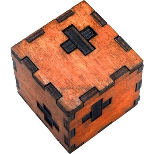 Wooden Intelligence Toy Chinese Brain Teaser Game 3D IQ Puzzle for Kids Adults (M)