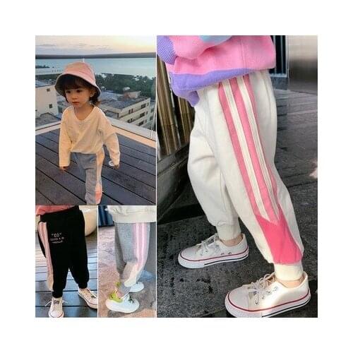 Girls Loose Sweatpants Spring Autumn New Boys School Casual Trousers Kids Long Cotton Sport Pants