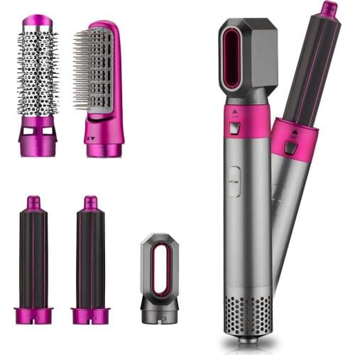 Electric Hair Dryer Blow Dryer Comb Rotating Hot Air Brush 5 In 1 Hairdryer Hair Blower Brush Hair Curler Curling Iron Styler
