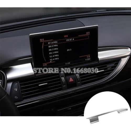 Interior Dashboard GPS Navigation Frame Trim Cover For Audi A6 S6 2012-2018 Car accesories interior Car decoration