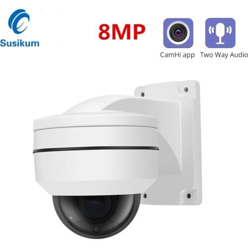 4K IP POE PTZ Camera 8MP 4X Optical Zoom Indoor Outdoor Security IP Camera IR Night Vision ONVIF P2P CamHi APP