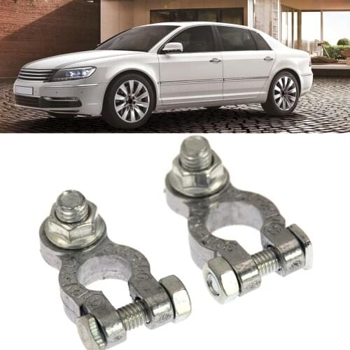 Battery Terminals 12V Clamp Type Tin Plated Brass Battery Connectors Universal Negative Car Battery Clamps Connector