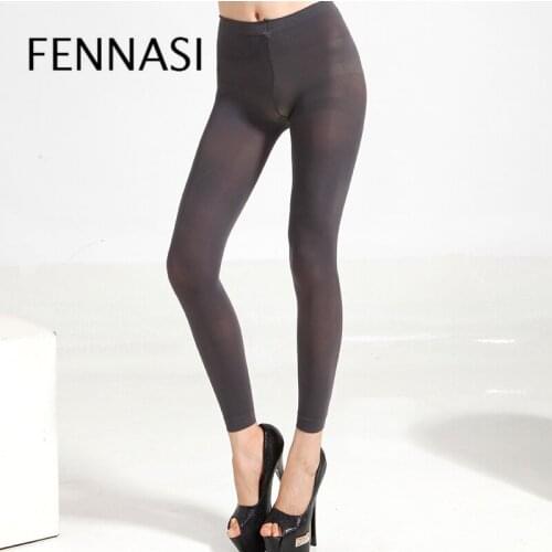 FENNASI Sexy Women Compression Nylon Pantyhose High Waist Push Up Tights Women Thin Candy Color Female Erotic Transparent Tights