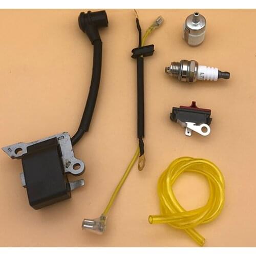 Ignition Coil Magneto Stop Kill Switch Spark Plug Fuel Hose Filter Kit For HUSQVARNA 136 137 141 142 36 41 Chainsaw Parts
