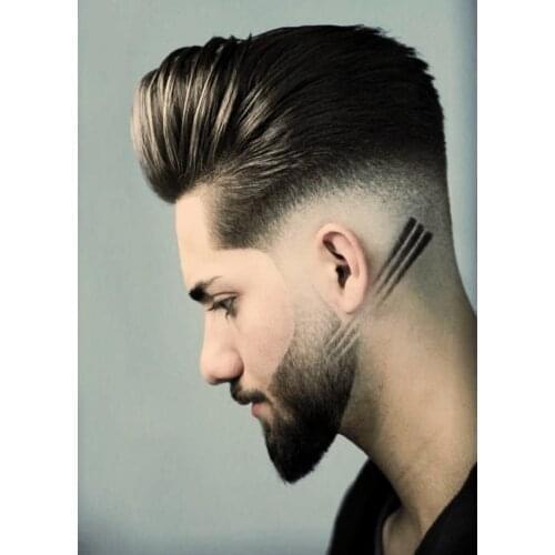 Mens Carving hairstyle Vintage Brown Kraft Paper Posters Retro Wall Art Barber Shop Decor Sculpture Pomade Wall Chart Painting