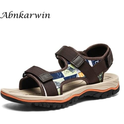 Mens Sandals Summer Outdoor Casual Beach Shoes Fashion New 2021 Sandalias Hombre Non Slip Big Size 47 48