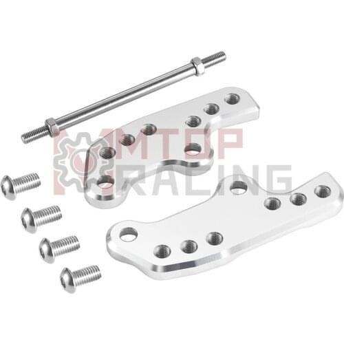 Elevated Foot Peg Mount Bracket Set For Kawasaki EX250 NINJA250 2008 2009 2010 2011 2012 Foot Pedal Silver
