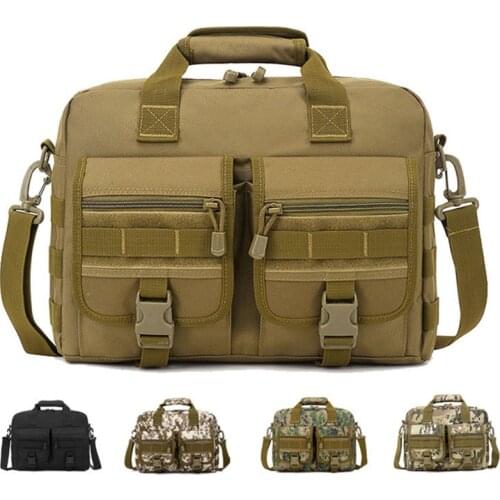 Nylon Tactical Handbag Army Fans Outdoor Hiking Camping Travel Camouflage Shoulder Messenger Bags 13 inch Computer Bag Men Women
