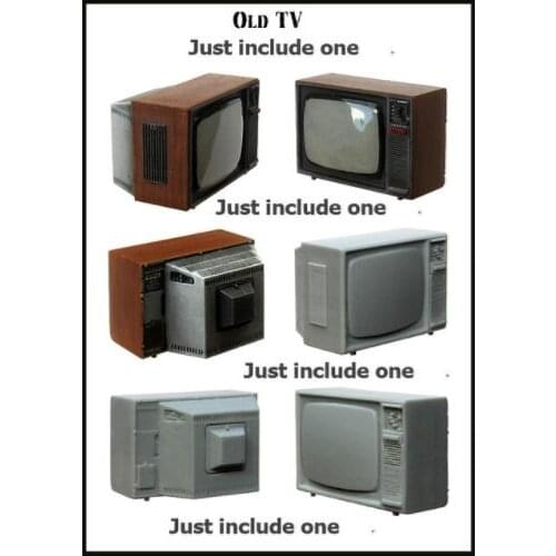 New Unassembled 1/35 old tv Accessories winter Resin Kit DIY Toys Unpainted resin model