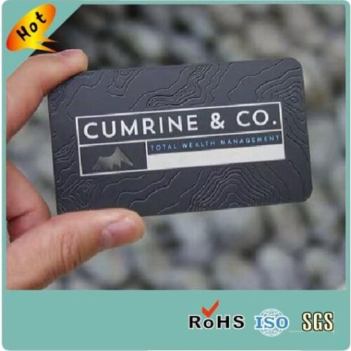 Wholesale high-quality customized laser engraved matte black stainless steel metal business card