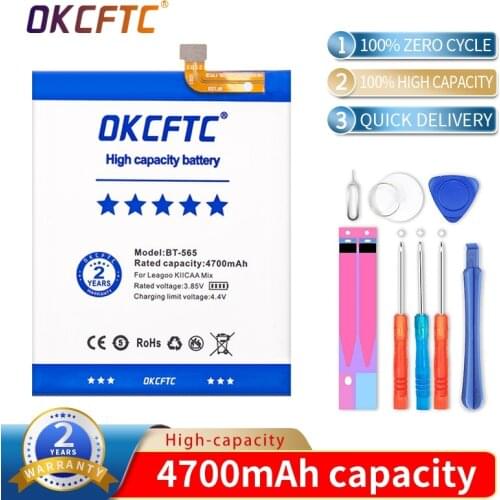 Original BT-565&BT-566 4700mAh Battery For Leagoo KIICAA Mix T5 T5C BT565 BT566 Phone Bateria Batterie Baterij + Free Tools