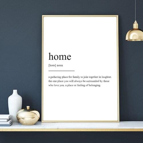 Home Decoration Quotes Black White Posters Printed Modern Family Wall Pictures Nordic Living Room Canvas Painting Art No Framed