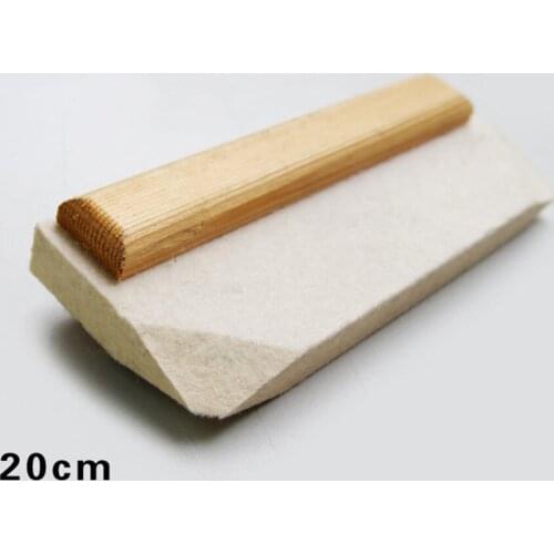 Professional Chrome Vinyl Wrap Scraper 100% Natural Wool Felt Scraper With Wood Handle MO-102