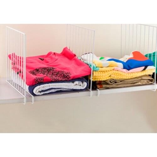 Closet Shelf Dividers Space Saving Wardrobe Organizer Clothes Storage Rack
