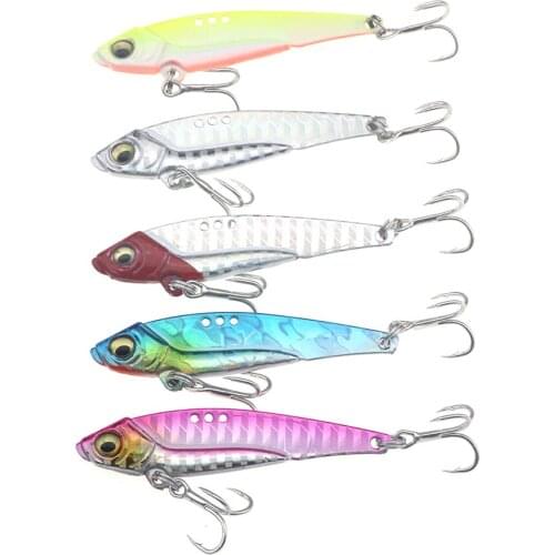 Rompin Metal Laser VIB Fishing Lure Hard Bait 11.5g/15g Crankbait Vibration Spoon Spinner Sinking Bait Tackle Fishing Tackle