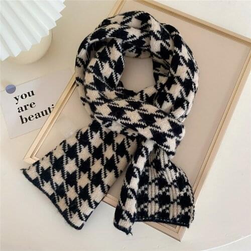 Women Cashmere Scarves With Warm Long Wraps Scarf Autumn Scarf England Classic Plaid Small knit wool Scarves D265