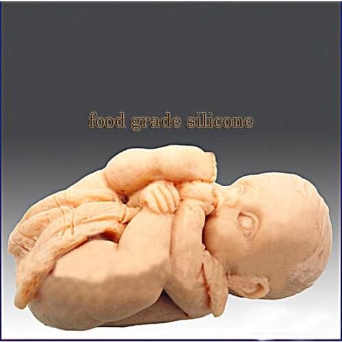 Silicone mold Cute Baby Sucking on its Toes handmade soap mold fondant chocolate mould sugar craft tools przy