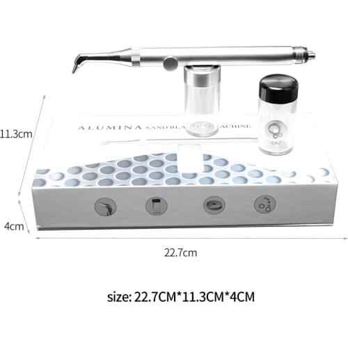 Dental Aluminum Oxide Air Abrasion Polisher Dental Alumina Sander Gun 4 Holes Dental Sandblasting Equipment without Tube
