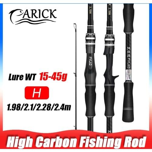Lure 15-45g Ultralight Hard Fishing Rod K Cloth Winding 1.98/2.1/2.28/2.4m Spinning Casting Carbon Fiber Feeder Fishing Rod Pole