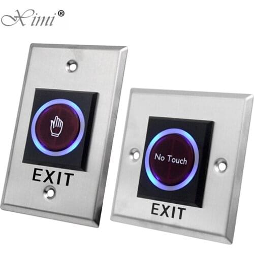Smart IR Sensor Push Buttons No Touch Infrared Door Exit Push Release Button Switch for Access Control system