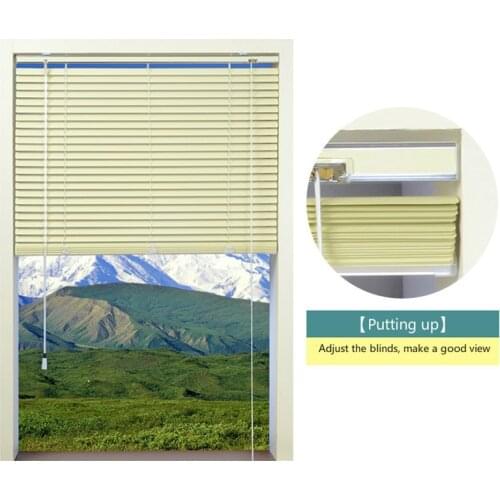 Free Shipping Rope Metal Window Blinds Venetian 25MM Aluminum Blinds With Aluminum Rail Horizontal Fan Blind Lower Open