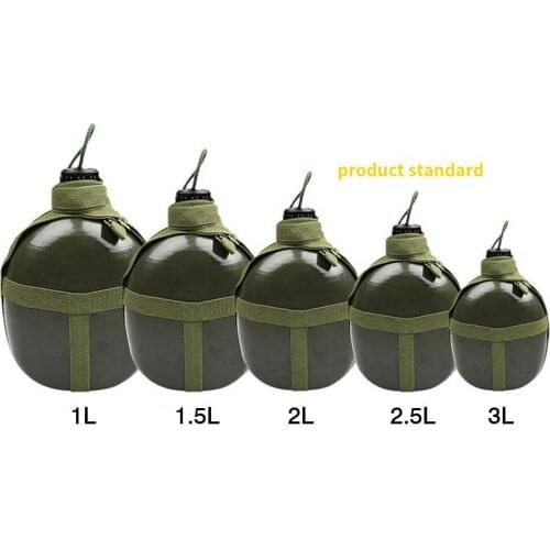 Military Bottle Aluminum Convenient Large Capacity Survival Water Bottle Canteen Kettle For Outdoor Camping Travel Hiking Fish