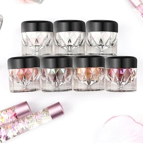 High-Flash Pearlescent Eye Shadow Powder Trendy Eye Makeup Chameleon Eye Shadow Powder 9 Colors Optional Plastic Small Bottle