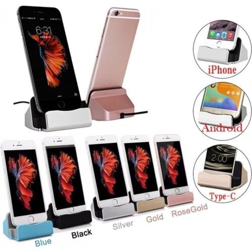 Charging Station Docking For IPhone XS MAX XS XR X 8 USB Cable Sync Cradle Charger Dock For Android Type C Samsung Stand Holder