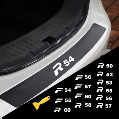 Car trunk carbon fiber protection sticker car rear bumper protection sticker For Mini Cooper F54 F55 F60 R54 R55 R56 R60 R61 R53