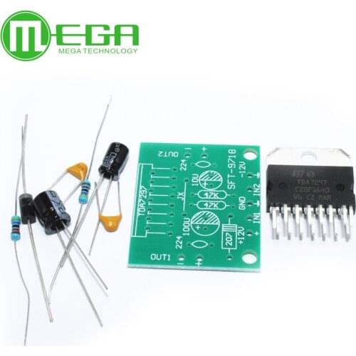 1set TDA7297 amplifier board spare parts dc 12v grade 2.0 dual audio encoding 15w electronic diy kit