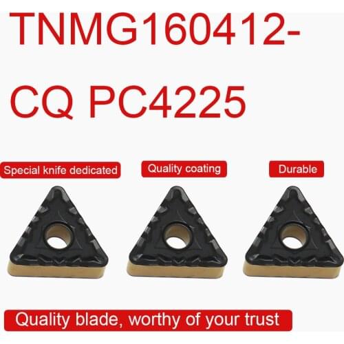 10PCS TNMG160412-CQ PC4225 Carbide Inserts External Turning Tools High Quality CNC Metal Lathe Cutting Accessories