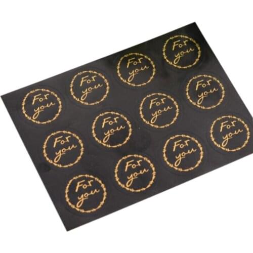 120pcs/lot multifunction DIY adhesive round "Fou you"seal sticker decorative gifts package labels for baking products