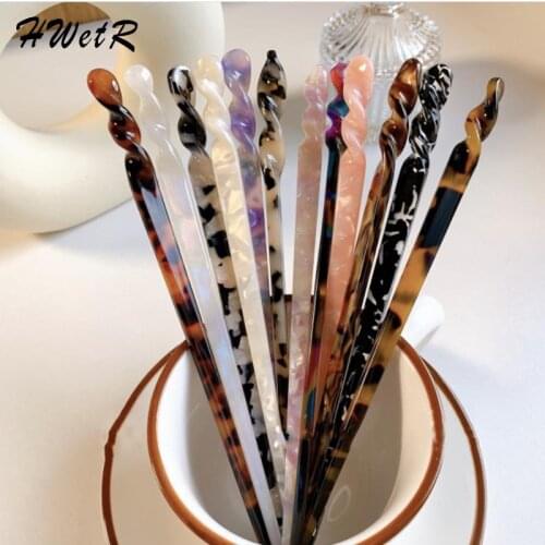 18cm Chinese Style Hair Sticks Vintage Acetate Chopstick Women Hairpins Hair Clips Pins Wedding Hair Jewelry Accessories