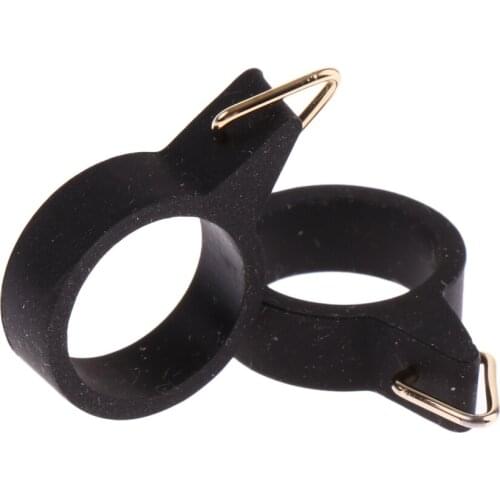 2PCS/Pack Fishing Pole Hook Keepers Spoon Lure Bait Jig Holder with 3 Sizes Elastic Rubber Rings