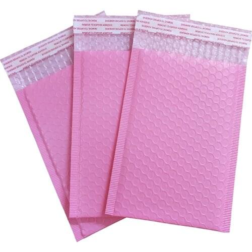 25PCS Light Pink Poly Bubble Mailer Padded Envelope self seal mailing bag Packaging bubble envelope Postal Shipping Envelopes