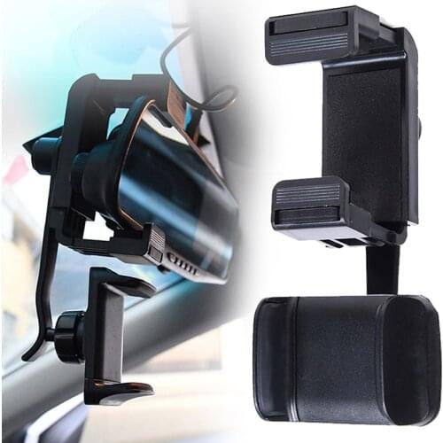 Car Rearview Mirror Mount Holder 360 Rotation in Car GPS Navigation Phone Support Clip For 7 inch Adjustable Smartphone Stand