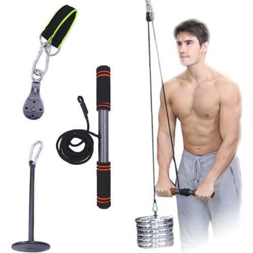 Fitness Arm Blaster Trainer Biceps Strong Power Stick Pull Rope for Gym Forearm Strength Chest Workout Wrist Roller Equipment