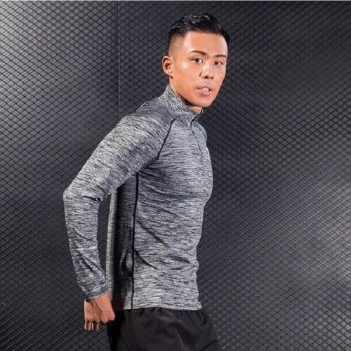 Quick Dry T-shirt Men Long Sleeve Exercise Training Breathable Fitness Clothing High Quality Male Sportswear Running Basketball