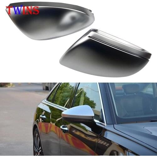 For Audi A6 C8 A7 4K8 A8 D5 2018 2019 2pcs Auto Left Right Side Chrome Silver Matt Rearview Mirror Cover