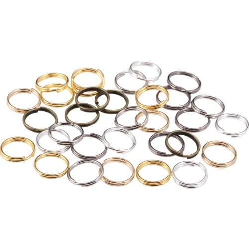 50-200pcs/lot 4 6 8 10 12 mm Open Jump Rings Double Loops Gold Color Split Rings Connectors For Jewelry Making Supplies DiY