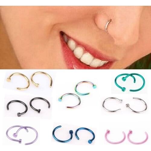1pcs U Shaped Fake Nose Ring Hoop Septum Rings Stainless Steel Nose Piercing Fake Piercing Oreja Pircing Jewelry Nose Piercing