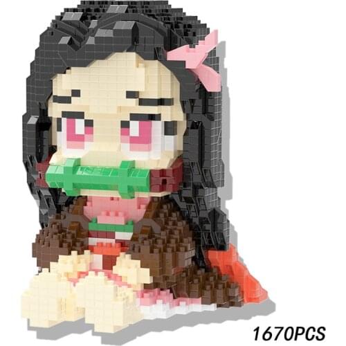 Demon Killer Surrounding Character Model: A Douzi Tanjirou And His Wife’s Ancestor Small Building Block Creative Toy