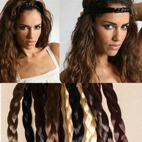 Fashion Hair Accessories Simulation Synthetic Hair Plaited Headband Elastic Hair Band Braided Headwear Hair scrunchy Headband