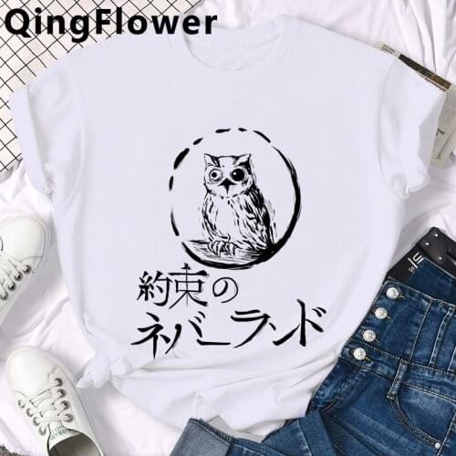 Anime the Promised Neverland t shirt male japanese casual vintage couple clothes 2021 tshirt clothes ulzzang