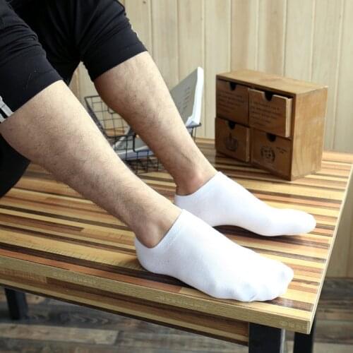 5 Pair/set Mens Cotton Socks Ankle Short Socks Summer Cool Socks Low Cut Socks Fashion White Boat Sock Breathable Invisible