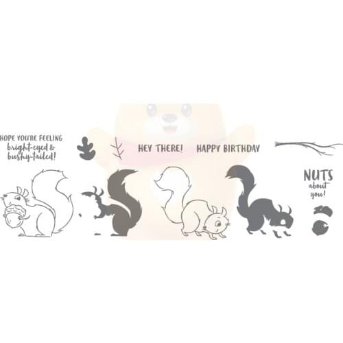 2021 New SQUIRRELS And NUTS Metal Cutting Dies Stamps Scrapbook Diary Secoration Embossing Stencil Template Diy Greeting Card