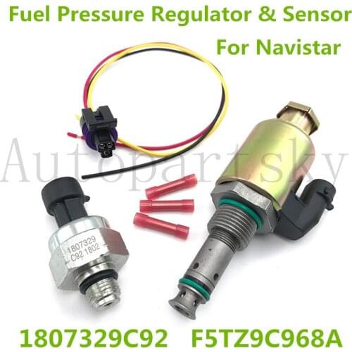 Set New For Navistar DT466 DT466E OEM IPR/ICP Fuel Pressure Regulator Sensor OEM # 1807329C92 F5TZ9C968A F81Z9C968AB PR315 PR218